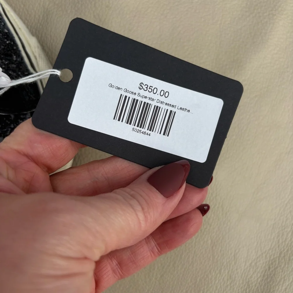 GOLDEN GOOSE SUPER START GLITTER SNEAKERS BACKLESS SLIDES LACE UP LEATHER 37/7 - Picture 5 of 8